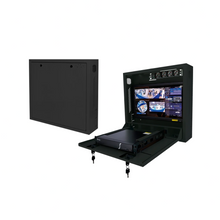 Armario de seguridad mural vertical negro RACK-WALL-B con doble cerradura