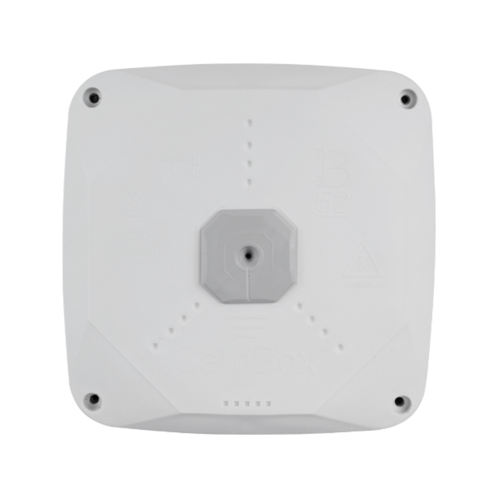 Caja de conexiones para domo CBOX-B52PROS de 145 x 145 x 50 mm, detalle