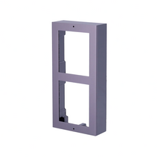 Caja de superficie de aluminio para 2 módulos de videoportero Hikvision DS-KD-ACW2, vista frontal