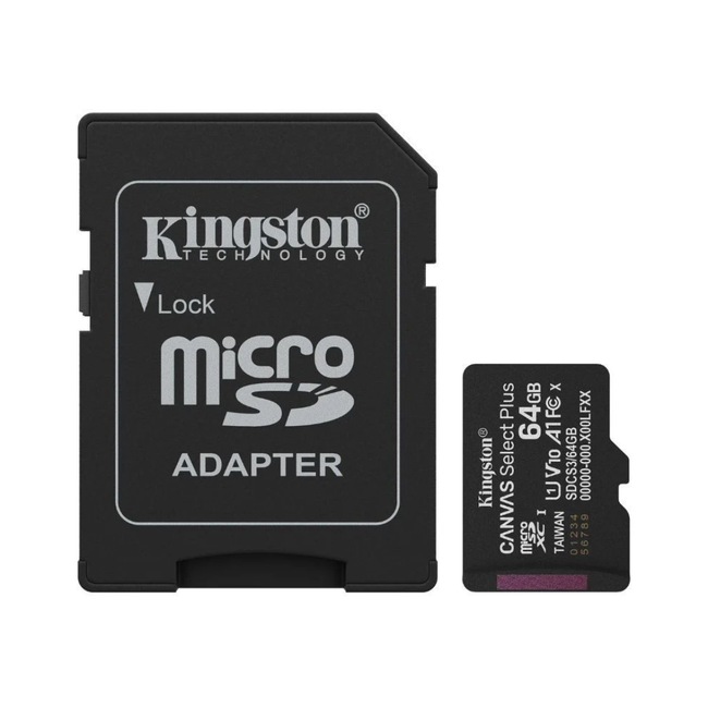 Tarjeta de Memoria Kingston CANVAS Select Plus microSD