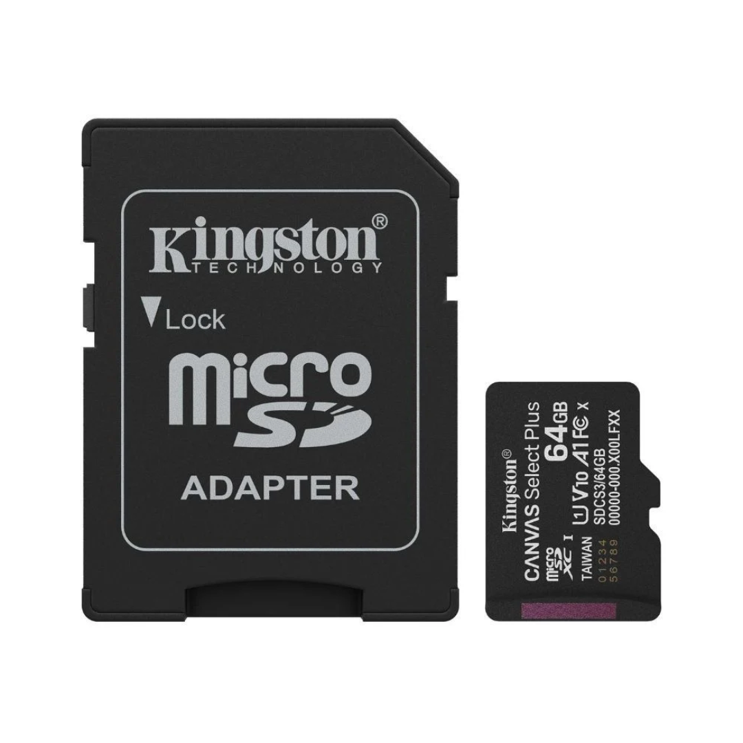Kingston CANVAS Select Plus 64GB microSD Memory Card