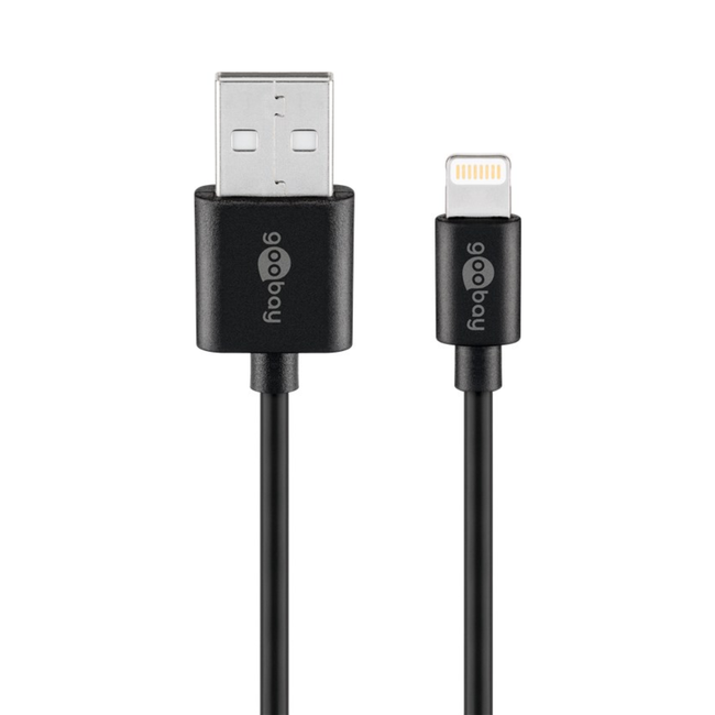 Cabo Lightning preto de 1 metro