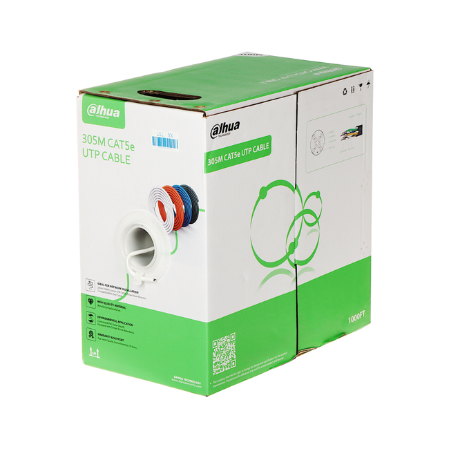Cabo de ligação DAHUA CAT5e RJ45 de 305 m