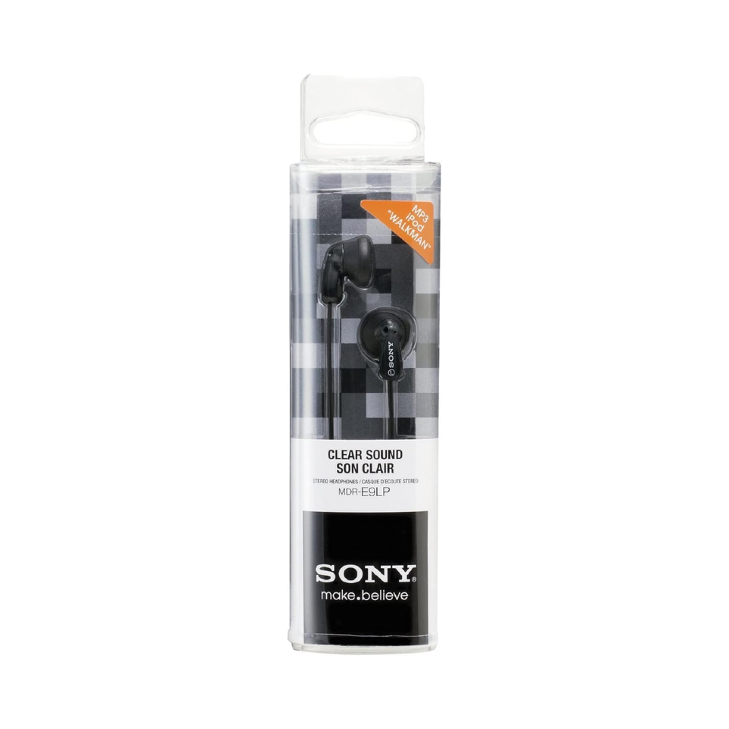 Auriculares de Botón con Cable Sony MDR-E9LPB Conector Jack 3.5mm, Negro