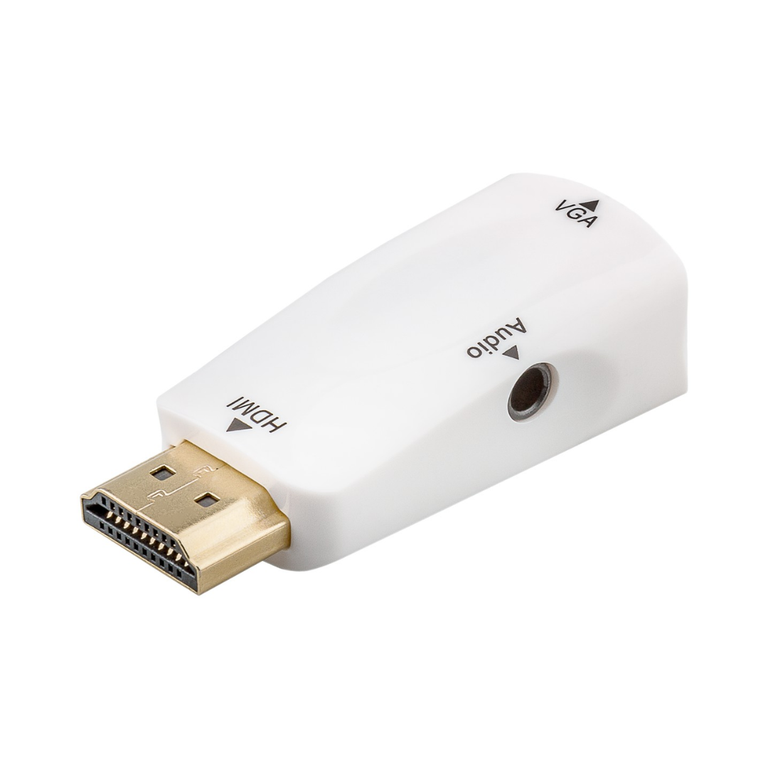 Adaptador compacto HDMI/VGA con audio incluido