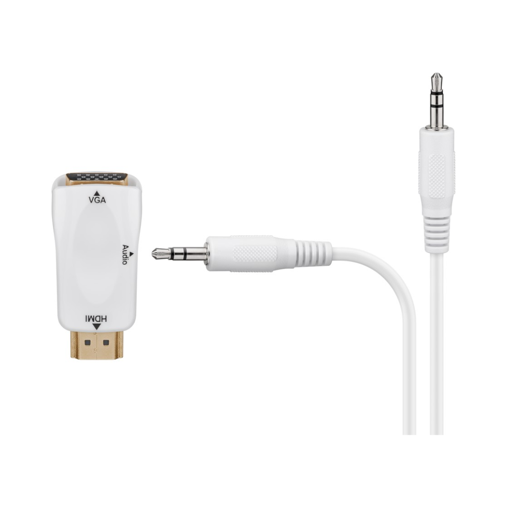 Adaptador compacto HDMI/VGA con audio incluido