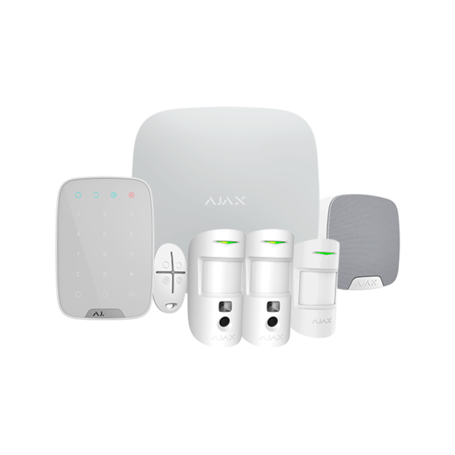 Ajax Hub 2 (4G) Pro Alarm Kit with Photo Verification White