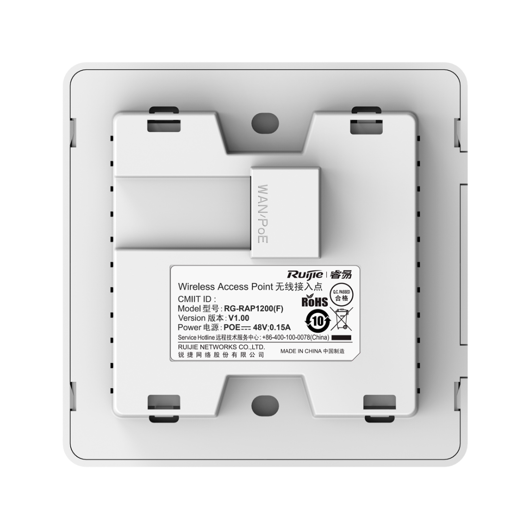 Reyee Omnidirectional Wall Mount Wi-Fi 5 AP 2.4 and 5 GHz Frequency