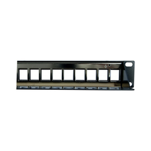 Painel de ligação configurável com 16 tomadas, bastidor 19" 1U