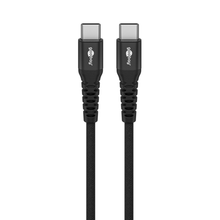 Cable USB-C con conectores metálicos de distintas medidas