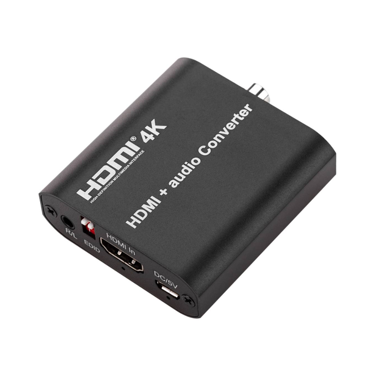 Extrator de áudio HDMI para Toslink e RCA