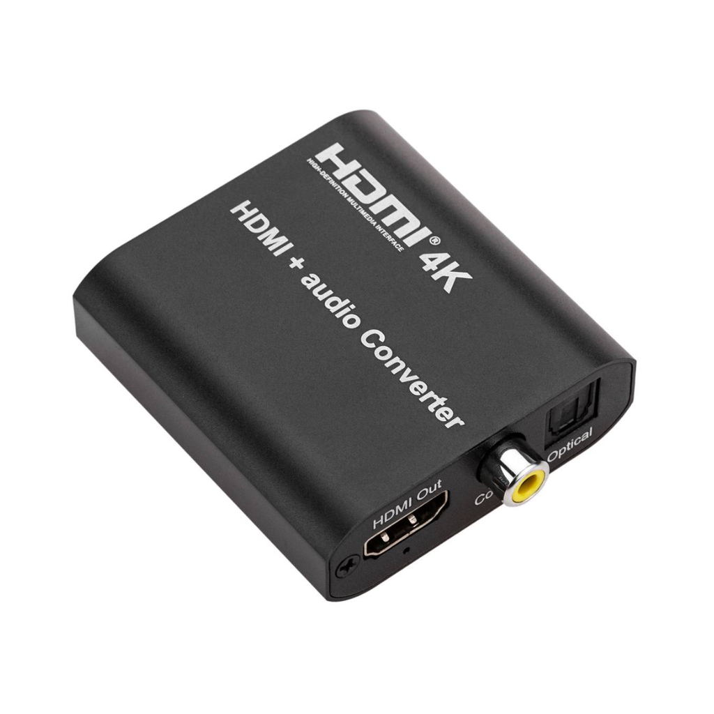 Extrator de áudio HDMI para Toslink e RCA