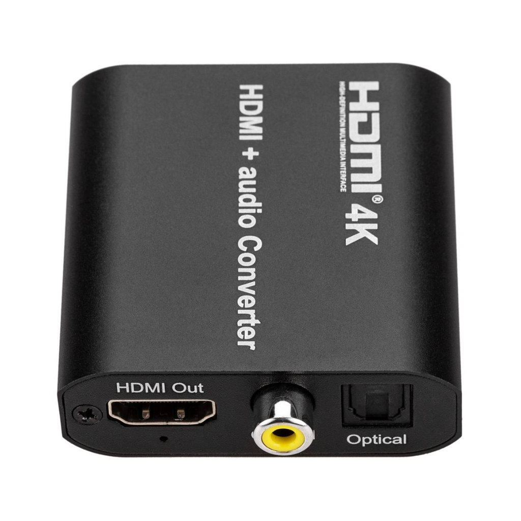 Extrator de áudio HDMI para Toslink e RCA
