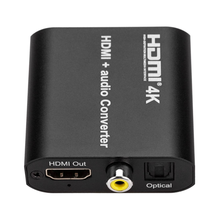 Extrator de áudio HDMI para Toslink e RCA