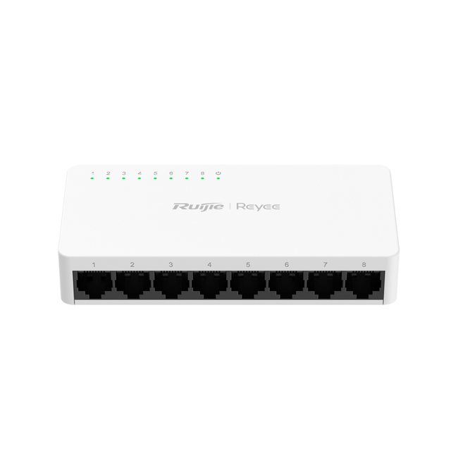 Reyee 8-Port RJ45 Giga Desktop Switch with Plastic Housing