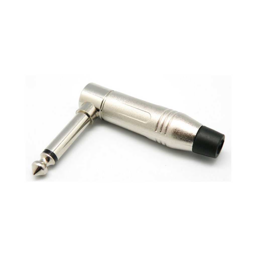 6.35mm Mono Angled Jack Connector For Soldering Sound Adapters 