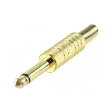 Conector mono de 6,35 mm para soldadura.