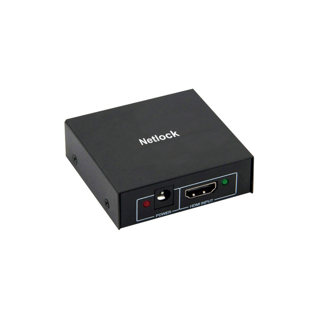 HDMI 1x2 4k 30hz splitter, metal, with power supply