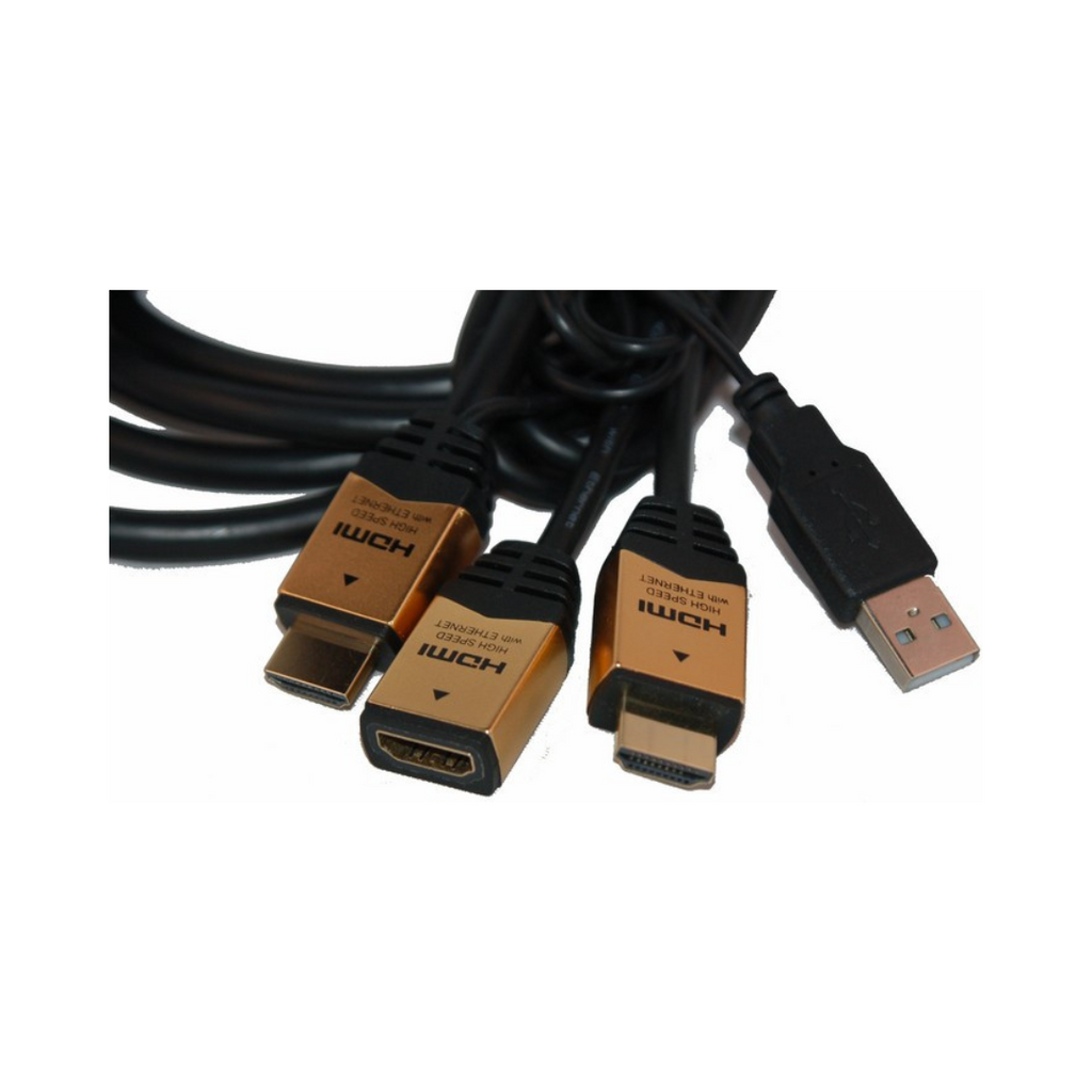 Cabo de ligação 1 x HDMI macho + fêmea para