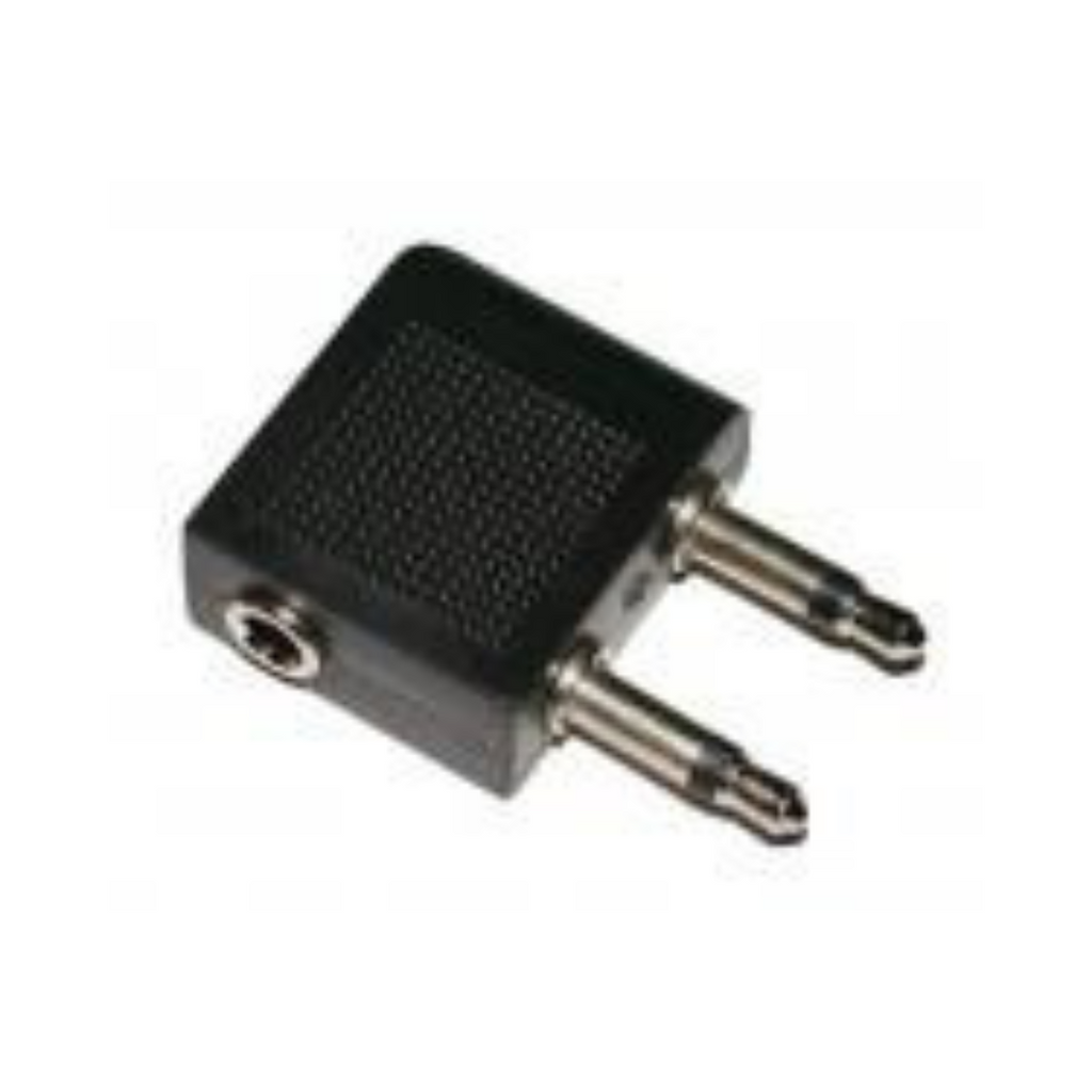Adaptador de conector mini jack estéreo fêmea de 3,5 mm para dois conectores mono macho.