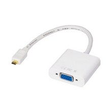 Conversor Micro HDMI para VGA com Conversores de Sinal Áudio