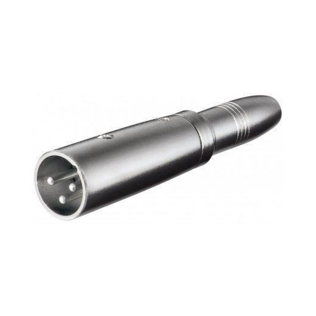 Adaptador XLR Macho de 3 Pins a Jack Mono 6.35mm Hembra