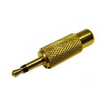 Adaptador de conector mono macho de 3,5 mm para RCA fêmea