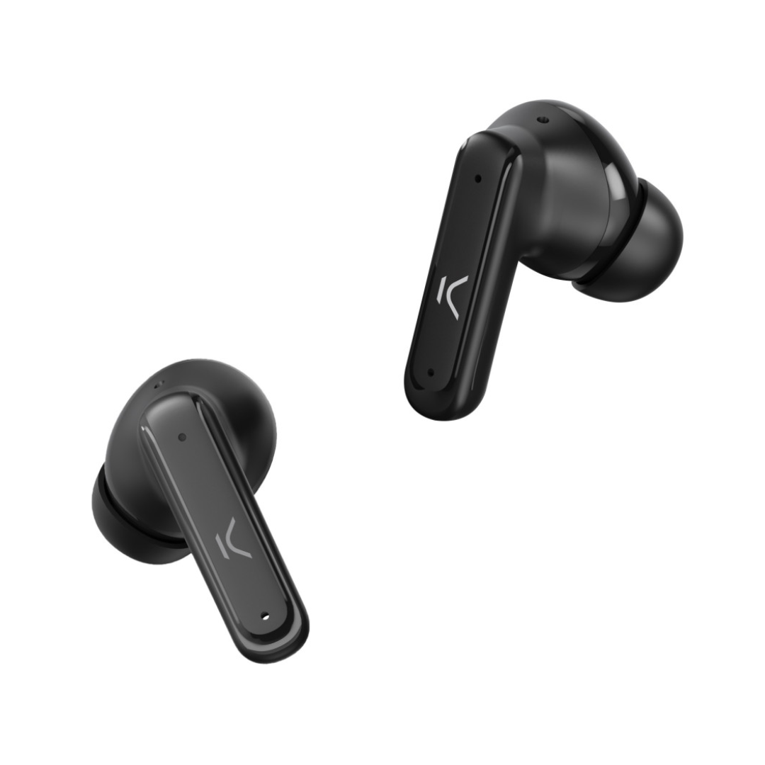 Auriculares inalámbricos KSIX Vision, Pantalla TFT 2,01’’, ANC, Aut. 6+20 h, Control táctil, Llamadas, Asist. de voz, Negro
