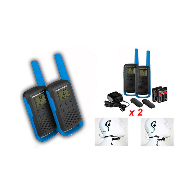 TLKRT62BLUE MOTOROLA par de walkie-talkies PMR446 sem licença, azuis