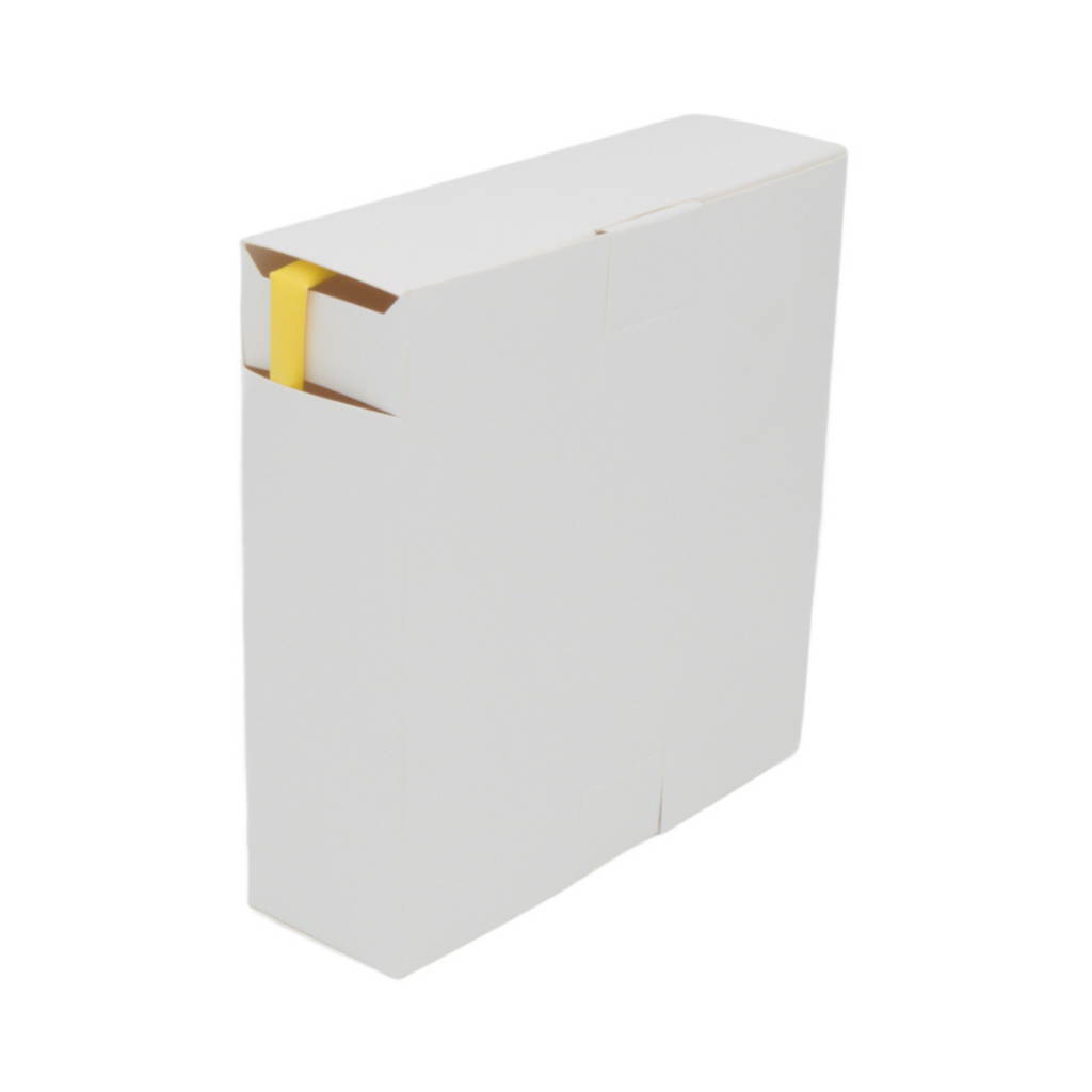 Box of 12m of 2:1 heat shrink tubing Ø6.4mm yellow – Halogen-free and flame-retardant polyolefin 