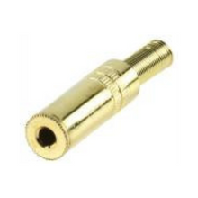 Conector mini jack estéreo fêmea de 3,5 mm para soldadura. Adaptadores de áudio.