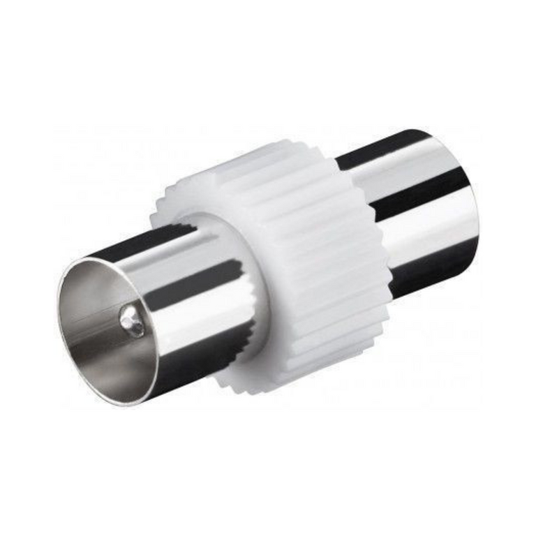 Adaptador coaxial macho-macho para antena de TV