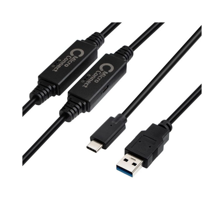 MicroConnect USB 3.2 Gen 1 A to USB-C 3.2 Gen1 Cable - 10m Cable, 5 Gbit/s