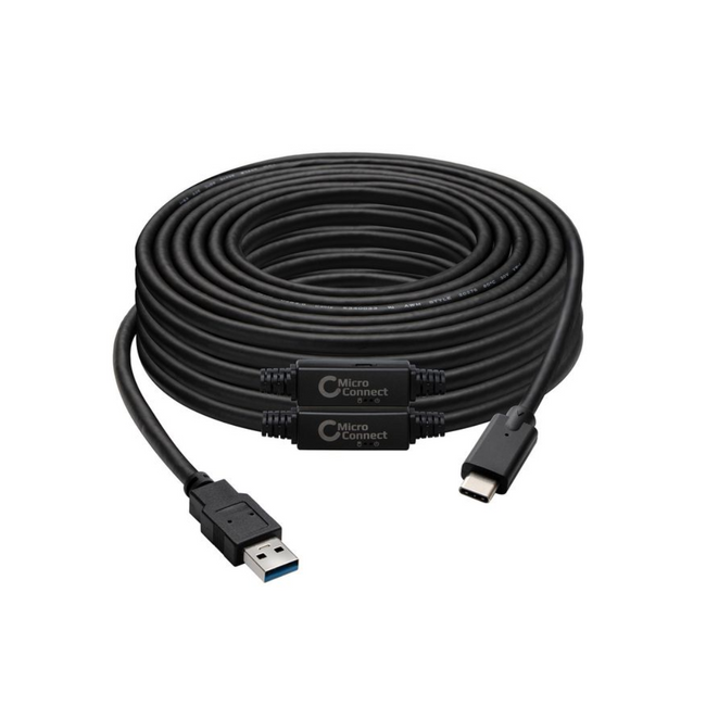 MicroConnect 10m USB-C to USB-A 3.2 Gen 1 Active Cable 5 Gbit/s