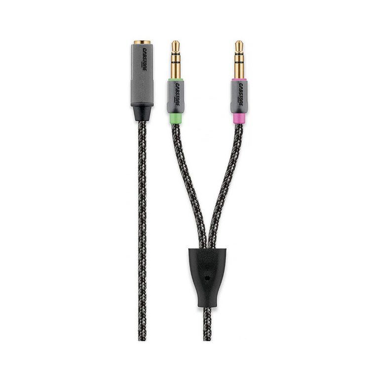 Cabo com conector de 3,5 mm para separar o microfone e o auscultador.