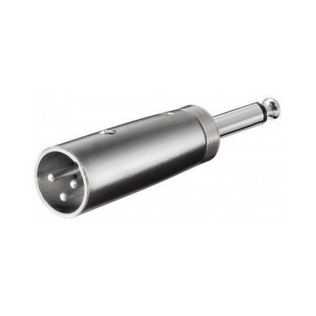 Adaptador de conector XLR macho de 3 pinos para conector mono de 6,35 mm