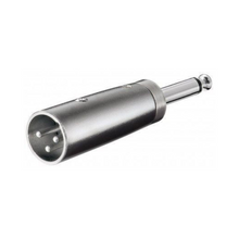 Adaptador de conector XLR macho de 3 pinos para conector mono de 6,35 mm