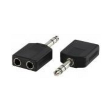Conector macho estéreo de 6,35 mm para 2 conectores fêmea