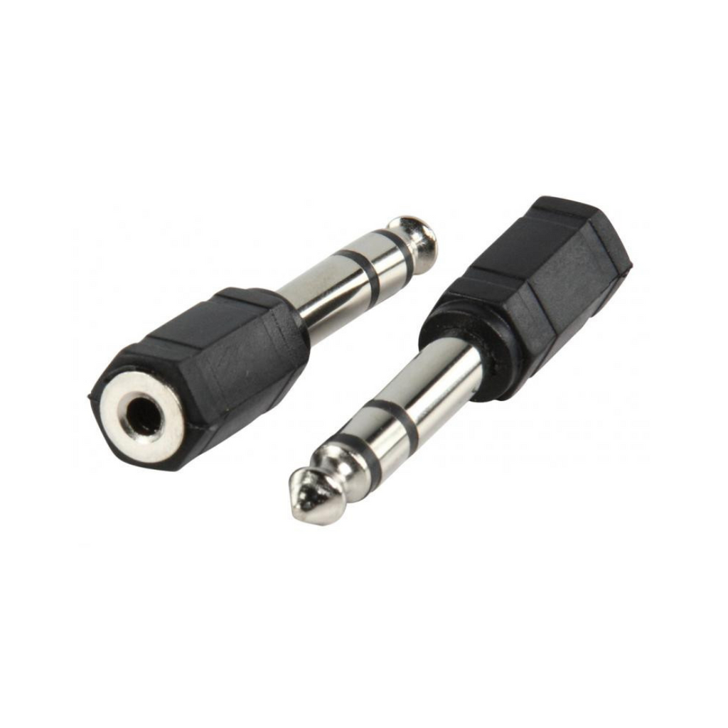Adaptadores de áudio de conector estéreo macho de 6,35 mm para mini áudio fêmea de 3,5 mm 
