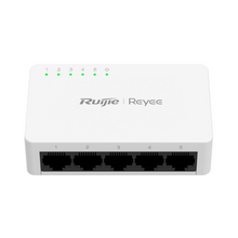 Reyee Desktop Switch, Plastic Housing, 5 RJ45 Ports, 10/100/1000 Mbps Speed, Plug and Play 