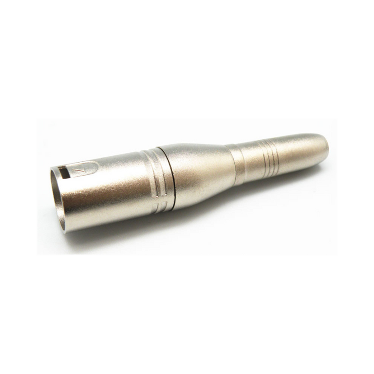 Conector XLR Macho de 3 Pinos para Jack 6.35mm Estéreo Fêmea