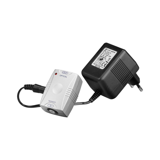 Conversor Audio Digital Coaxial (RCA) a Óptico (Toslink)
