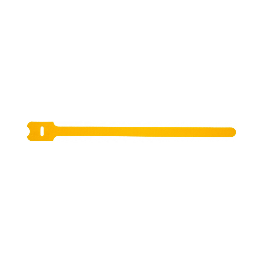 Yellow Reusable Velcro Cable Ties Pack of 10 Strips