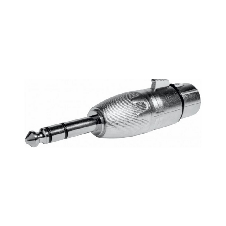 Adaptador de conector XLR fêmea de 3 pinos para conector estéreo macho de 6,35 mm