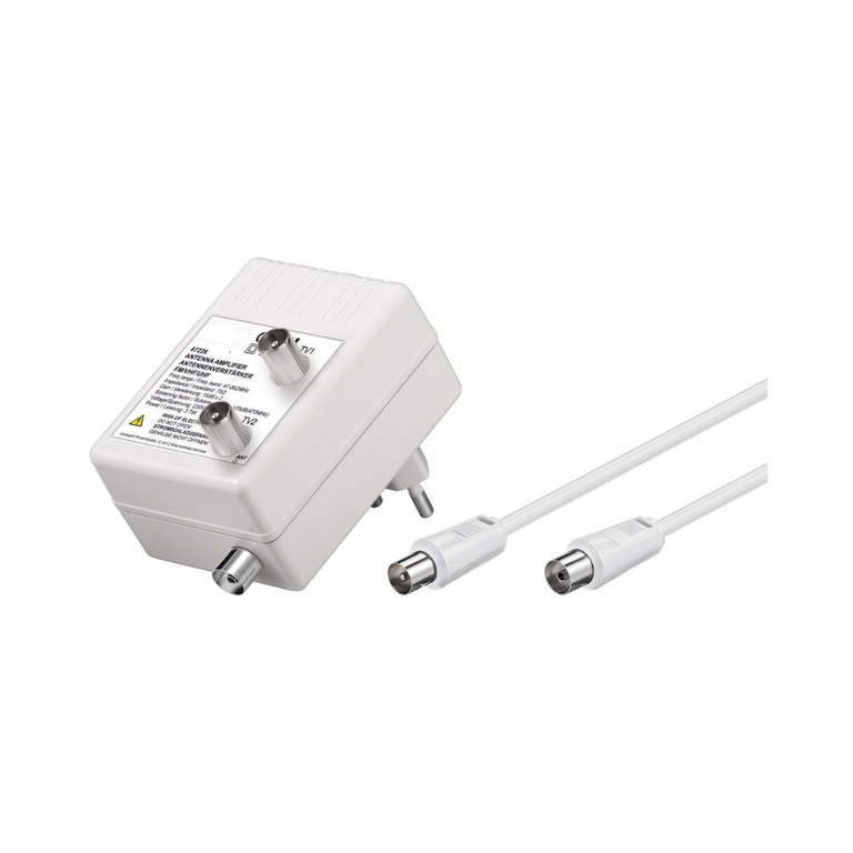 Amplificador de antena com duas saídas e acessórios
