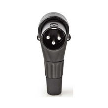 Conector XLR macho de cotovelo para soldadura