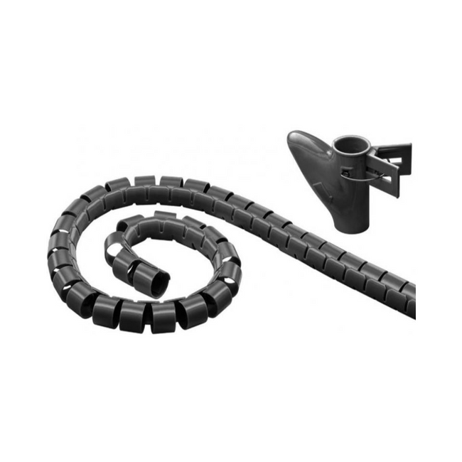 Tubo espiral preto de 2,5 m