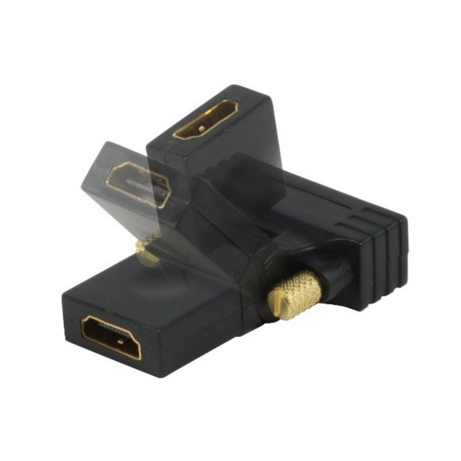 Adaptador rotativo DVI-D para HDMI