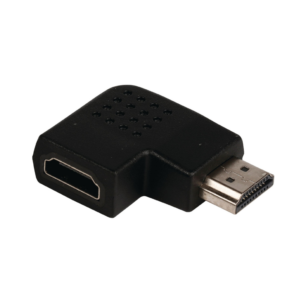 Adaptador HDMI inclinado para a esquerda, preto