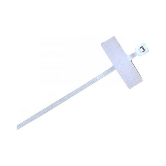 10u de Bridas Marcaje 100 x 2.5 mm con Etiqueta